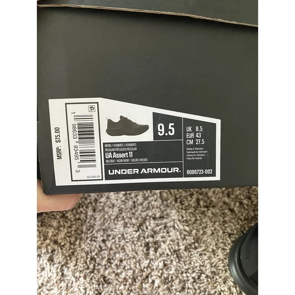 Under Armour Charged Assert 11 Men's Size 9.5 In Black